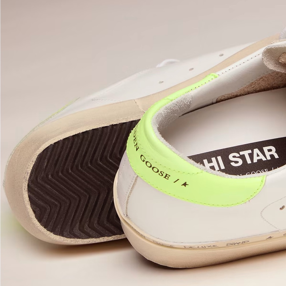 Golden Goose All Hi Star Sneakers with Light Blue Glitter Star and Zebra Print - Picture 4 of 11